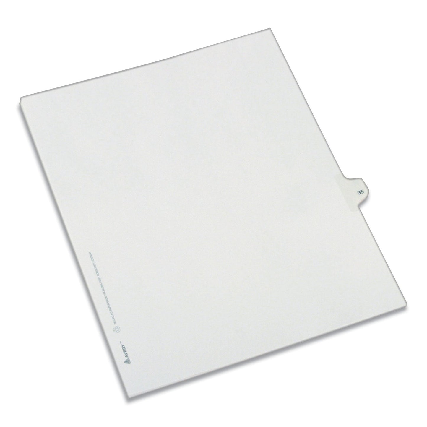 Avery Preprinted Legal Exhibit Side Tab Index Dividers, Allstate Style, 10-Tab, 35, 11 x 8.5, White, 25/Pack