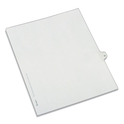 Avery Preprinted Legal Exhibit Side Tab Index Dividers, Allstate Style, 10-Tab, 35, 11 x 8.5, White, 25/Pack