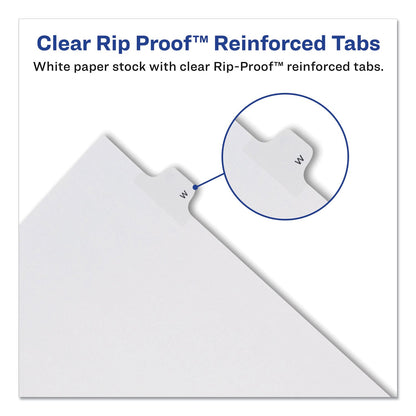 Avery Preprinted Legal Exhibit Side Tab Index Dividers, Allstate Style, 26-Tab, D, 11 x 8.5, White, 25/Pack
