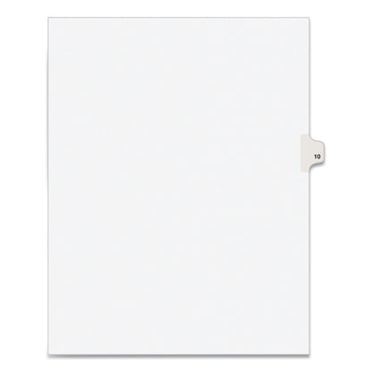 Avery Preprinted Legal Exhibit Side Tab Index Dividers, Avery Style, 10-Tab, 10, 11 x 8.5, White, 25/Pack