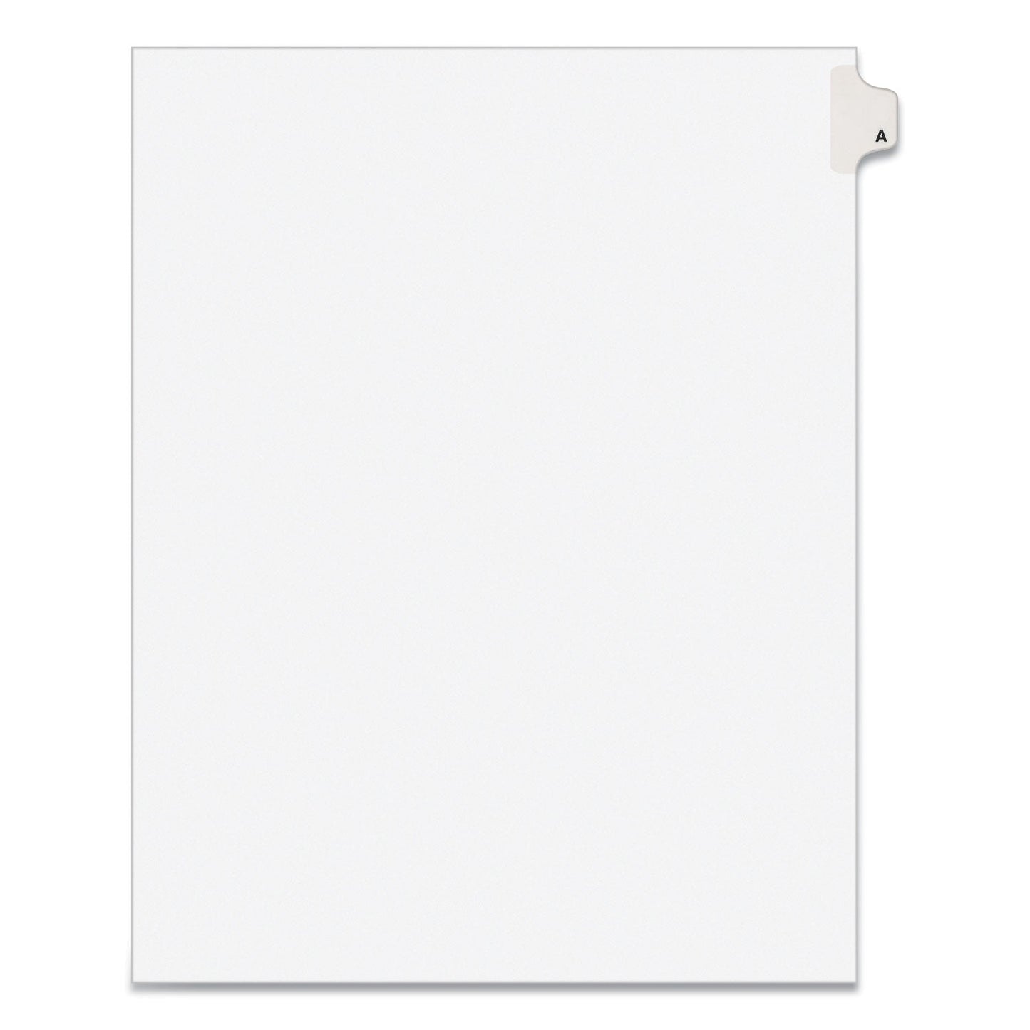Avery Preprinted Legal Exhibit Side Tab Index Dividers, Avery Style, 26-Tab, A, 11 x 8.5, White, 25/Pack, (1401)
