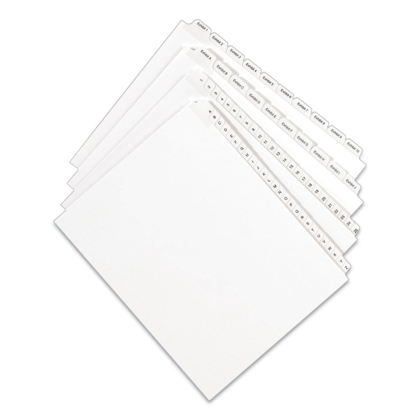 Avery Preprinted Legal Exhibit Side Tab Index Dividers, Allstate Style, 26-Tab, E, 11 x 8.5, White, 25/Pack
