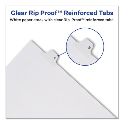 Avery Preprinted Legal Exhibit Side Tab Index Dividers, Allstate Style, 10-Tab, 25, 11 x 8.5, White, 25/Pack