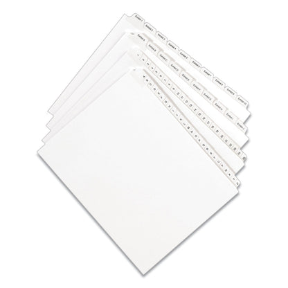 Avery Preprinted Legal Exhibit Side Tab Index Dividers, Allstate Style, 10-Tab, 7, 11 x 8.5, White, 25/Pack