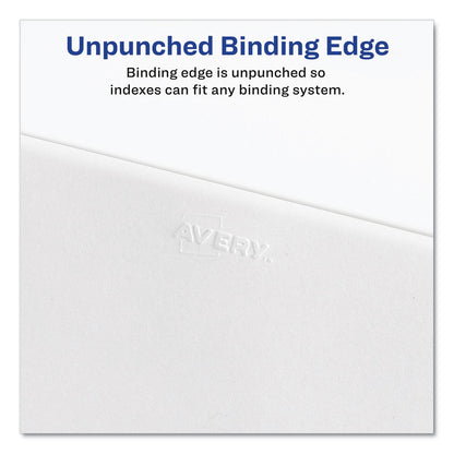 Avery Preprinted Legal Exhibit Side Tab Index Dividers, Avery Style, 10-Tab, 2, 11 x 8.5, White, 25/Pack