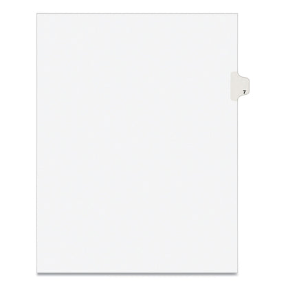 Avery Preprinted Legal Exhibit Side Tab Index Dividers, Avery Style, 10-Tab, 7, 11 x 8.5, White, 25/Pack