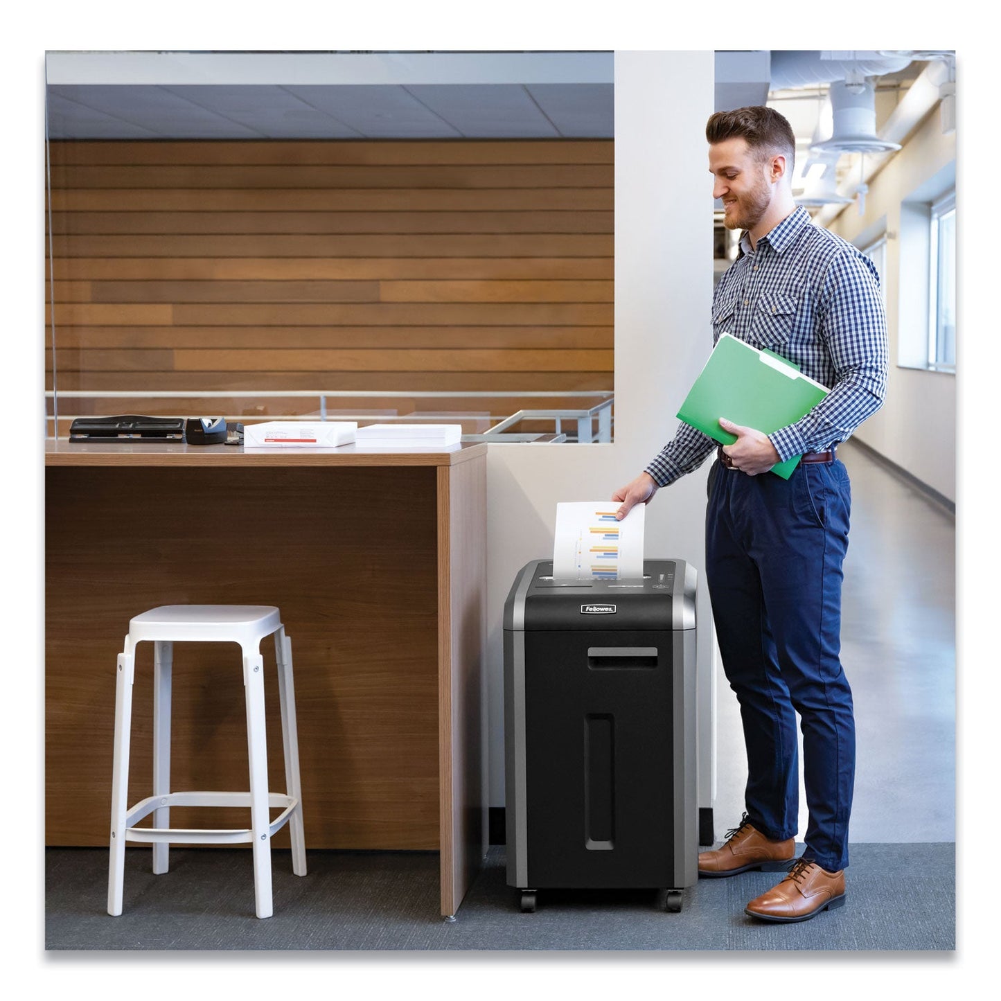 Fellowes Powershred 225Mi 100% Jam Proof Micro-Cut Shredder, 16 Manual Sheet Capacity