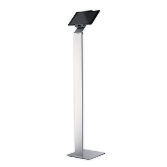 Durable Floor Stand Tablet Holder, Silver/Charcoal Gray
