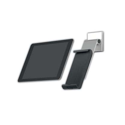 Durable Mountable Tablet Holder, Silver/Charcoal Gray