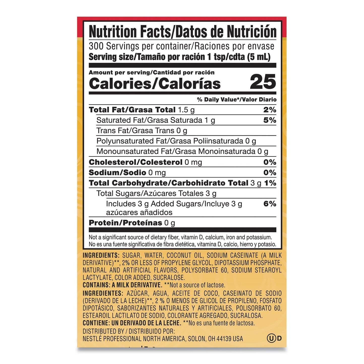 Coffee mate Liquid Coffee Creamer, Hazelnut, 1.5 Liter Pump Bottle, 2/Carton