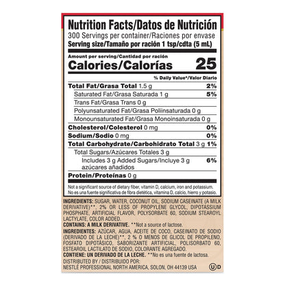 Coffee mate Liquid Coffee Creamer, Sweetened Original, 1.5 Liter Pump Bottle, 2/Carton