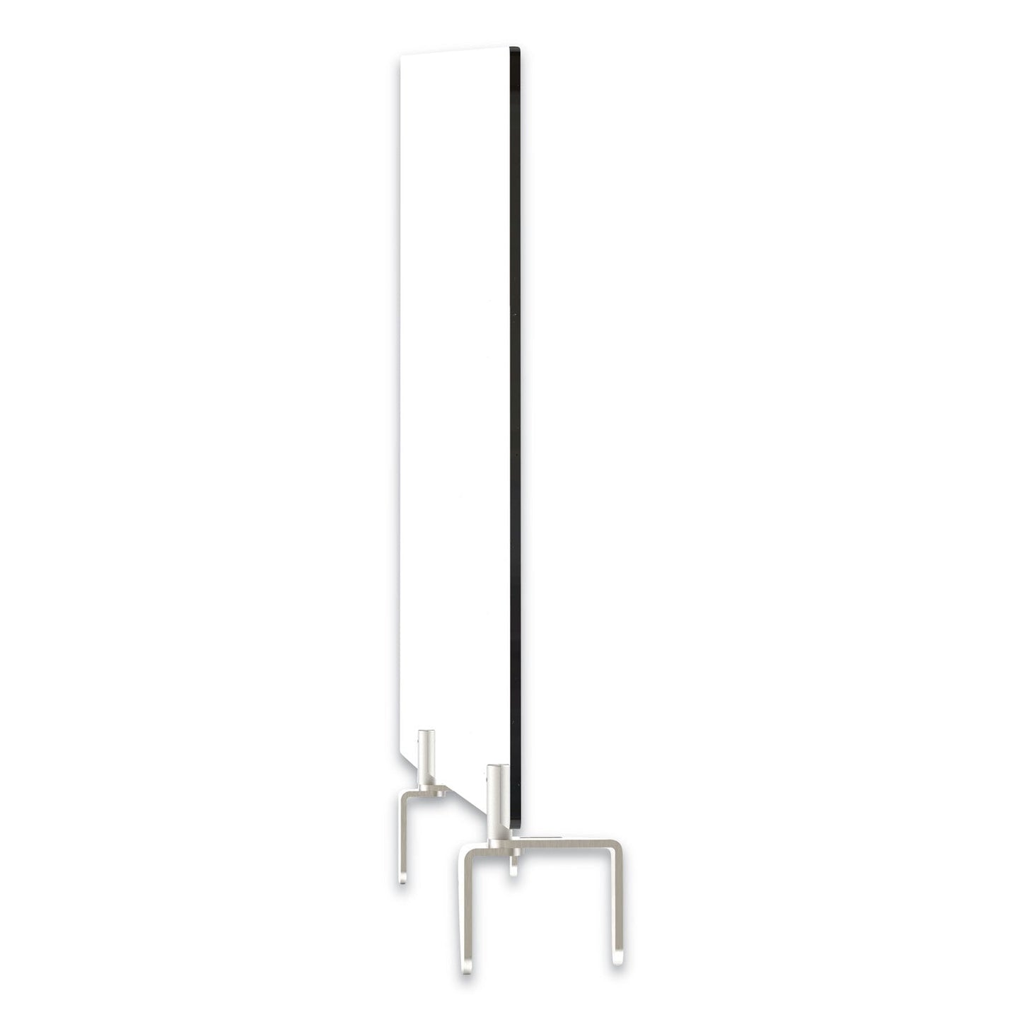 Ghent Clear Partition Extender with Attached Clamp, 42 x 3.88 x 18, Thermoplastic Sheeting