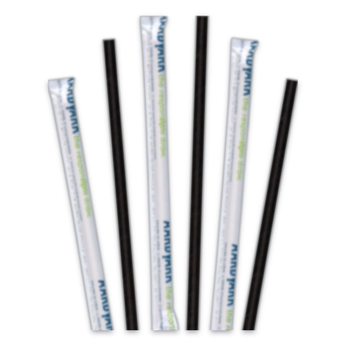 Hoffmaster Aardvark Paper Straws, 5.75", Black, 3,200/Carton