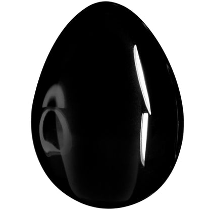Solid Black Glass Teardrop Plug Set