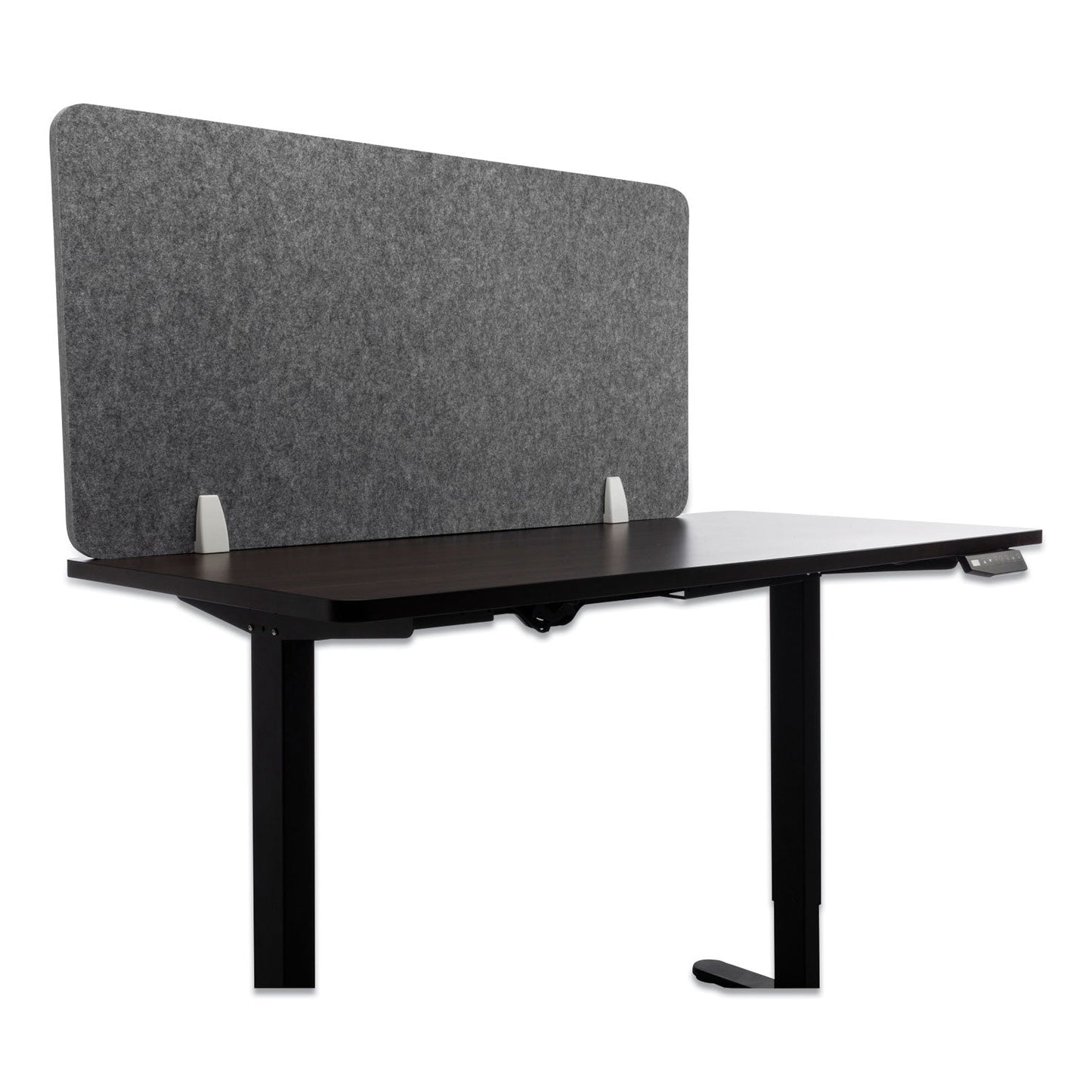 Lumeah Desk Screen Cubicle Panel and Office Partition Privacy Screen, 47 x 1 x 23.5, Polyester, Gray