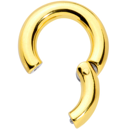6G 1/2 Gold Tone PVD Steel Hinged Segment Ring