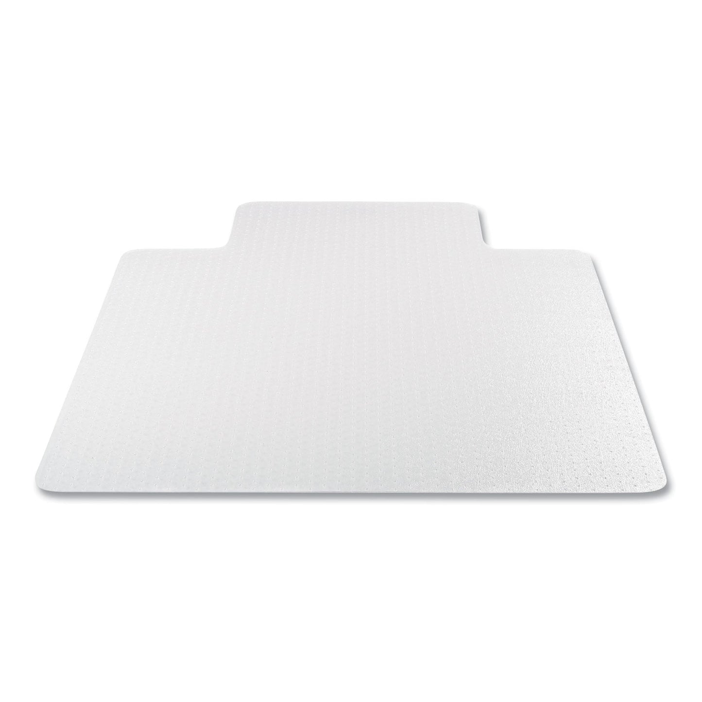 deflecto Antimicrobial Chair Mat, Medium Pile Carpet, 53 x 45, Lipped, Clear
