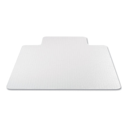 deflecto Antimicrobial Chair Mat, Medium Pile Carpet, 53 x 45, Lipped, Clear