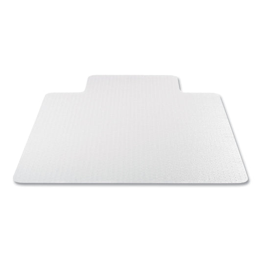 deflecto Antimicrobial Chair Mat, Medium Pile Carpet, 53 x 45, Lipped, Clear