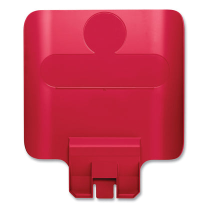Rubbermaid Slim Jim Recycling Station Billboard, Red