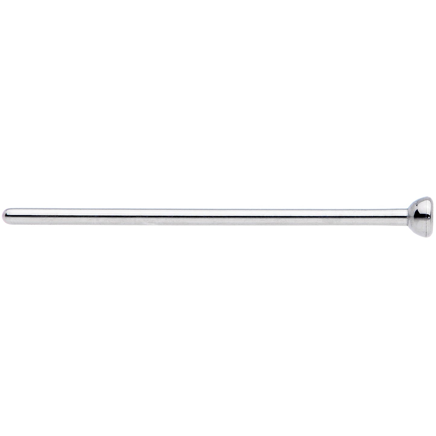20G 3/4 Clear CZ Gem Grade 23 Titanium Fishtail Nose Ring 2mm