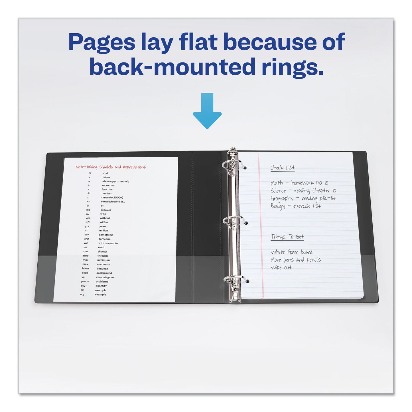 Avery Durable View Binder with DuraHinge and Slant Rings, 3 Rings, 1" Capacity, 11 x 8.5, Aqua