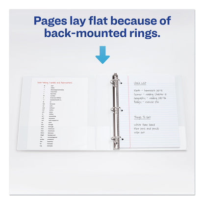 Avery Durable View Binder with DuraHinge and Slant Rings, 3 Rings, 3" Capacity, 11 x 8.5, White