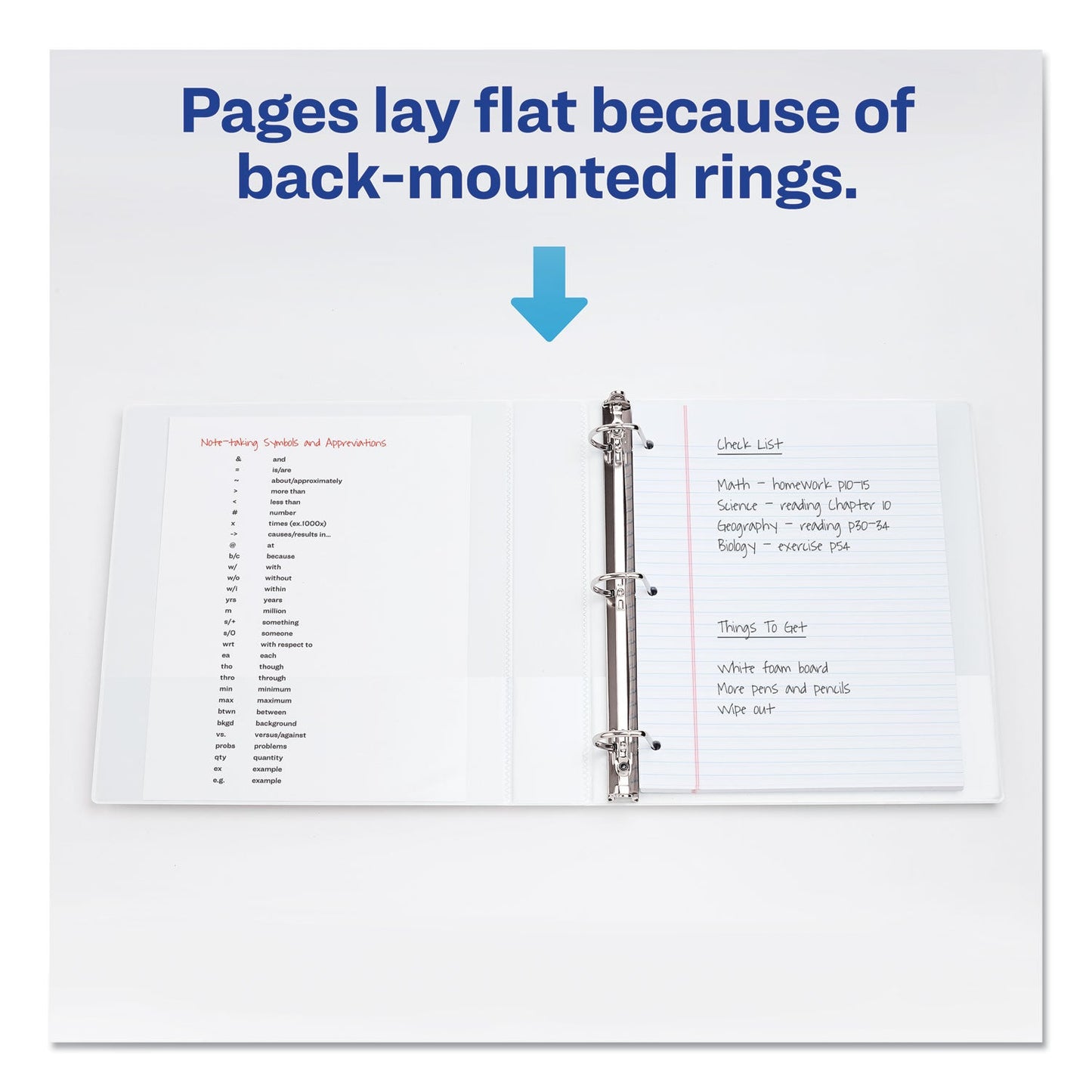 Avery Durable View Binder with DuraHinge and EZD Rings, 3 Rings, 5" Capacity, 11 x 8.5, White, (9901)