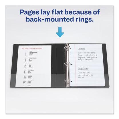 Avery Durable View Binder with DuraHinge and Slant Rings, 3 Rings, 3" Capacity, 11 x 8.5, Black