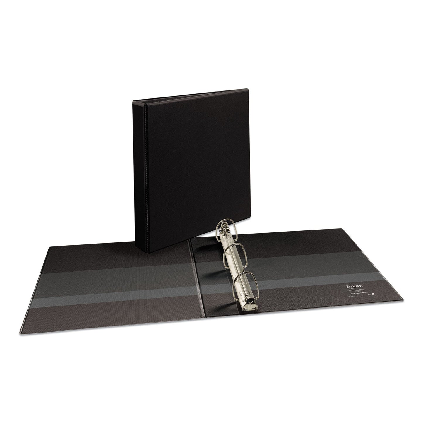 Avery Durable View Binder with DuraHinge and EZD Rings, 3 Rings, 1.5" Capacity, 11 x 8.5, Black, (9400)