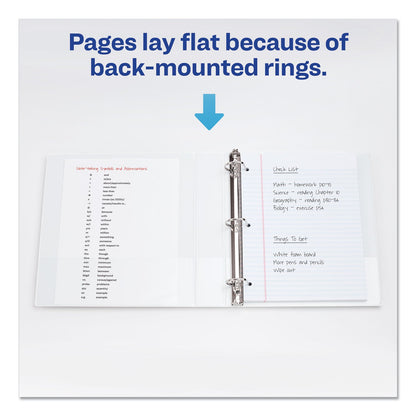 Avery Durable View Binder with DuraHinge and Slant Rings, 3 Rings, 1" Capacity, 11 x 8.5, White