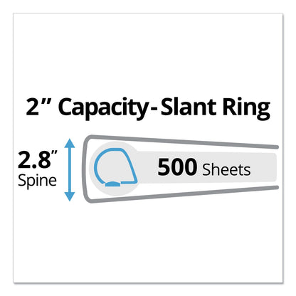 Avery Durable Non-View Binder with DuraHinge and Slant Rings, 3 Rings, 2" Capacity, 11 x 8.5, Green