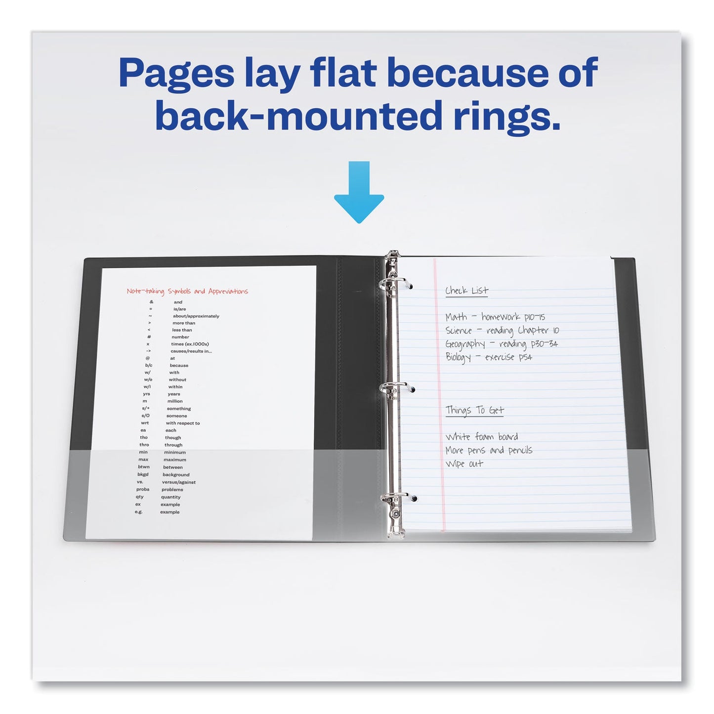 Avery Durable Non-View Binder with DuraHinge and EZD Rings, 3 Rings, 1" Capacity, 11 x 8.5, Black, (7301)