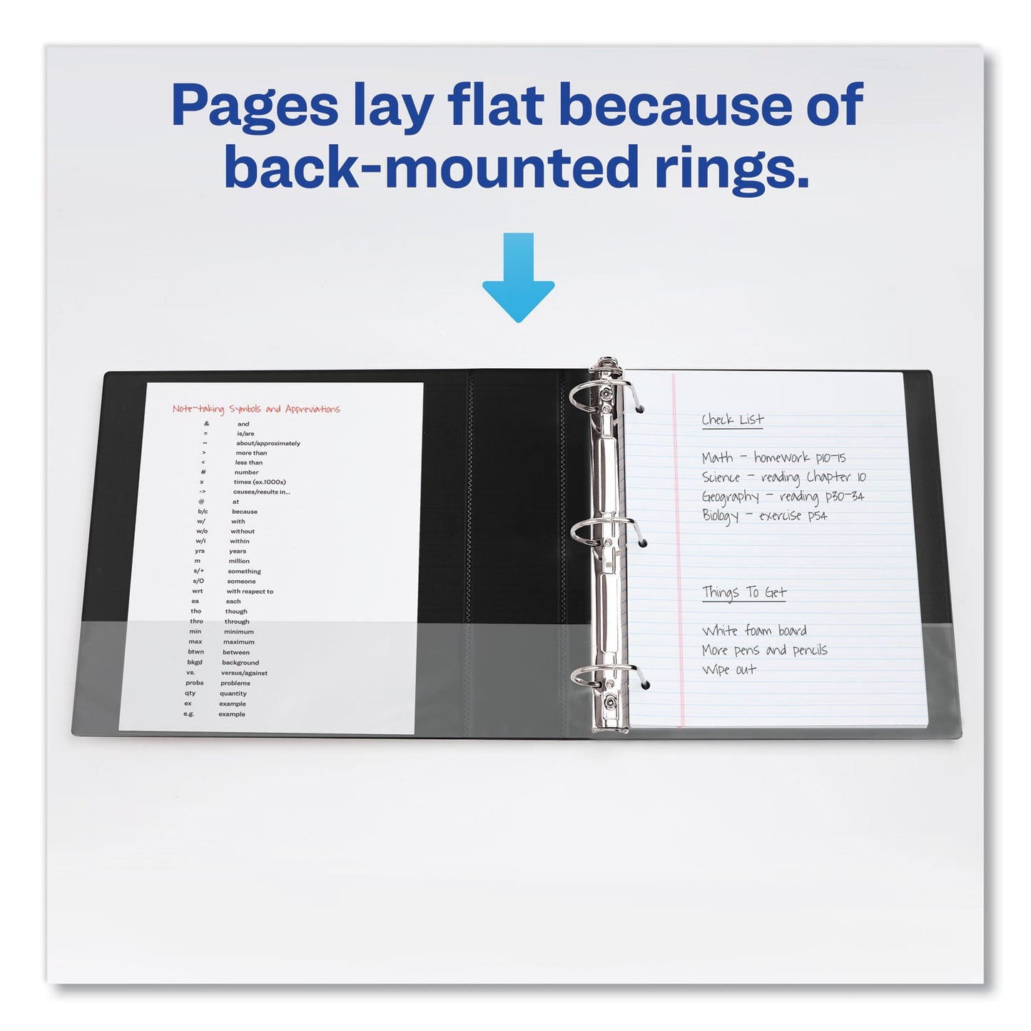 Avery Durable Non-View Binder with DuraHinge and Slant Rings, 3 Rings, 3" Capacity, 11 x 8.5, Blue