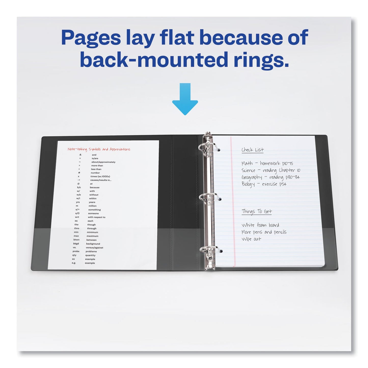 Avery Durable Non-View Binder with DuraHinge and Slant Rings, 3 Rings, 1.5" Capacity, 11 x 8.5, Black