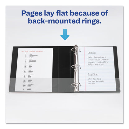 Avery Durable Non-View Binder with DuraHinge and EZD Rings, 3 Rings, 2" Capacity, 11 x 8.5, Black, (8502)