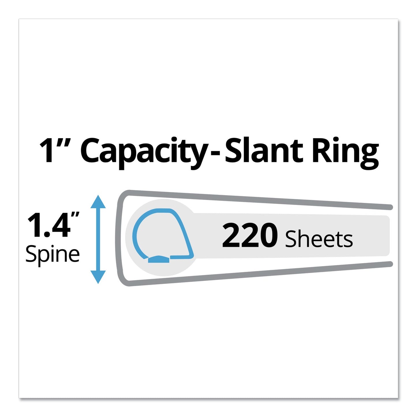 Avery Durable Non-View Binder with DuraHinge and Slant Rings, 3 Rings, 1" Capacity, 11 x 8.5, Black
