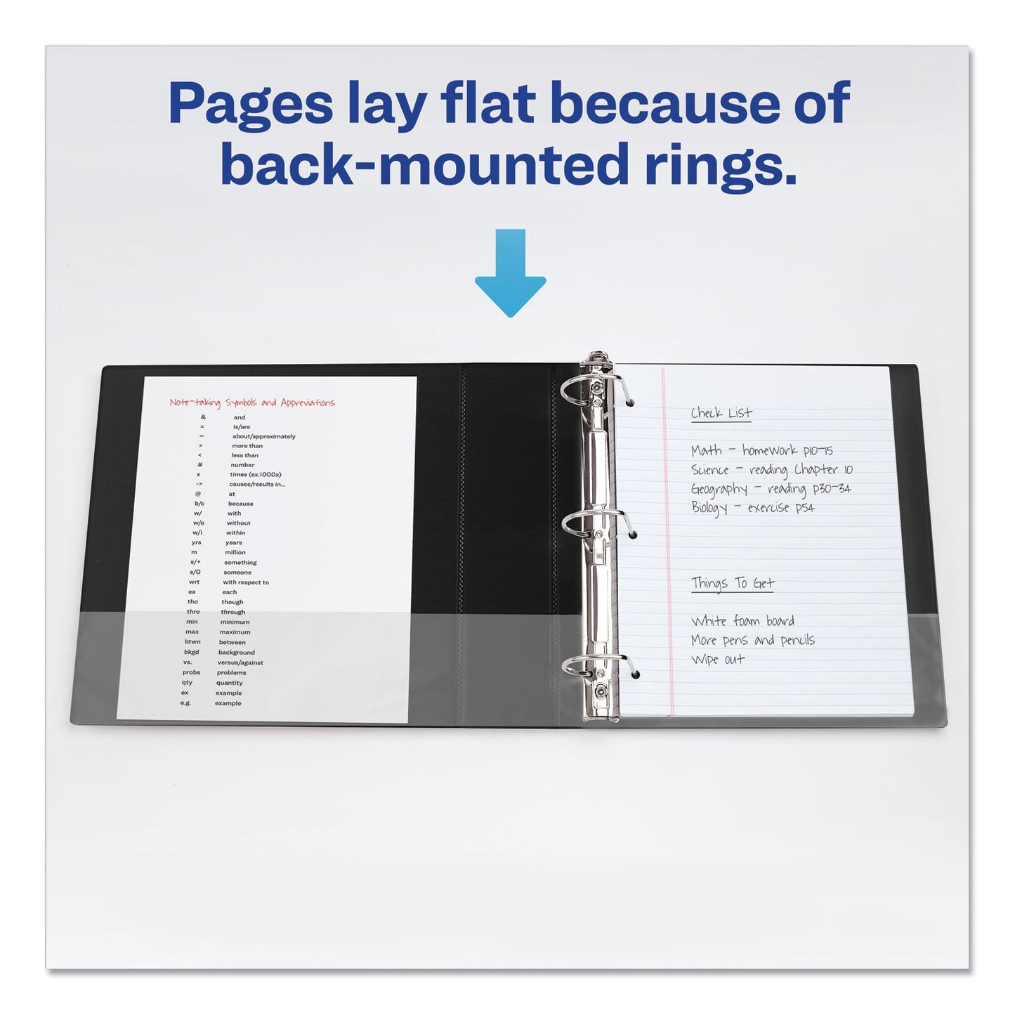 Avery Durable Non-View Binder with DuraHinge and EZD Rings, 3 Rings, 4" Capacity, 11 x 8.5, Black, (8802)