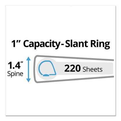 Avery Durable Non-View Binder with DuraHinge and Slant Rings, 3 Rings, 1" Capacity, 11 x 8.5, Green