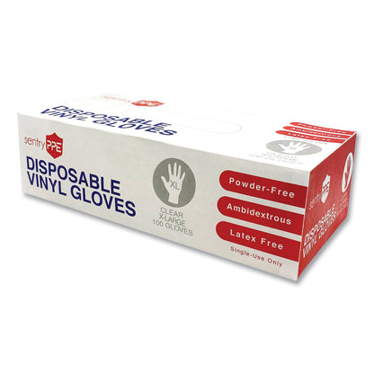 GN1 Single Use Vinyl Glove, Clear, X-Large, 100/Box, 10 Boxes/Carton
