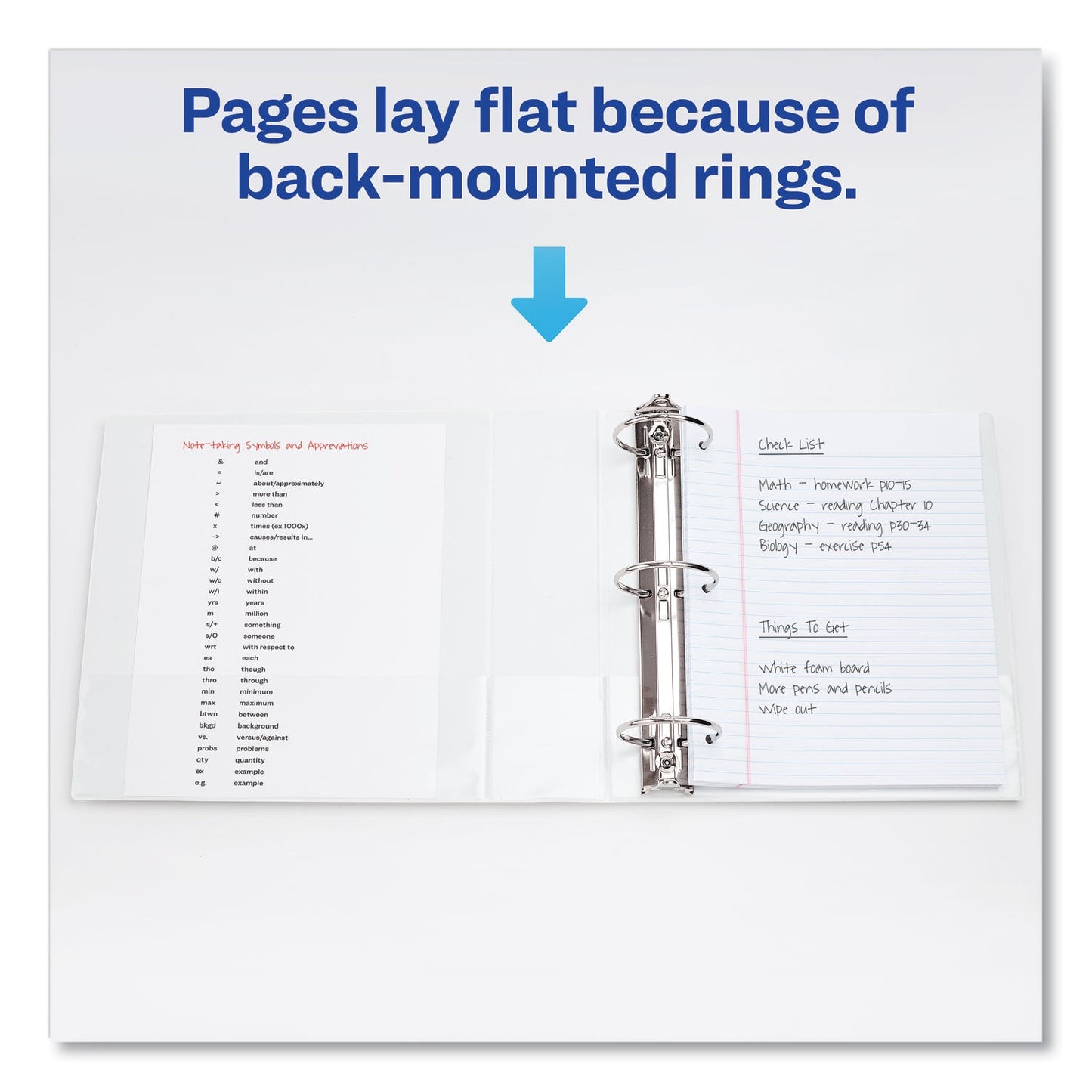 Avery Showcase Economy View Binder with Round Rings, 3 Rings, 2" Capacity, 11 x 8.5, White