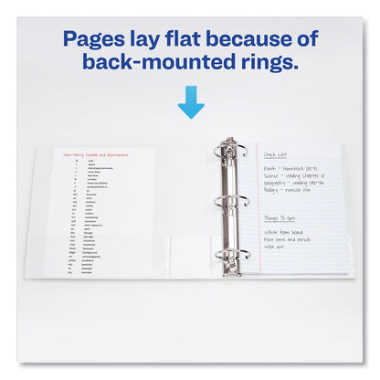 Avery Showcase Economy View Binder with Round Rings, 3 Rings, 2" Capacity, 11 x 8.5, White
