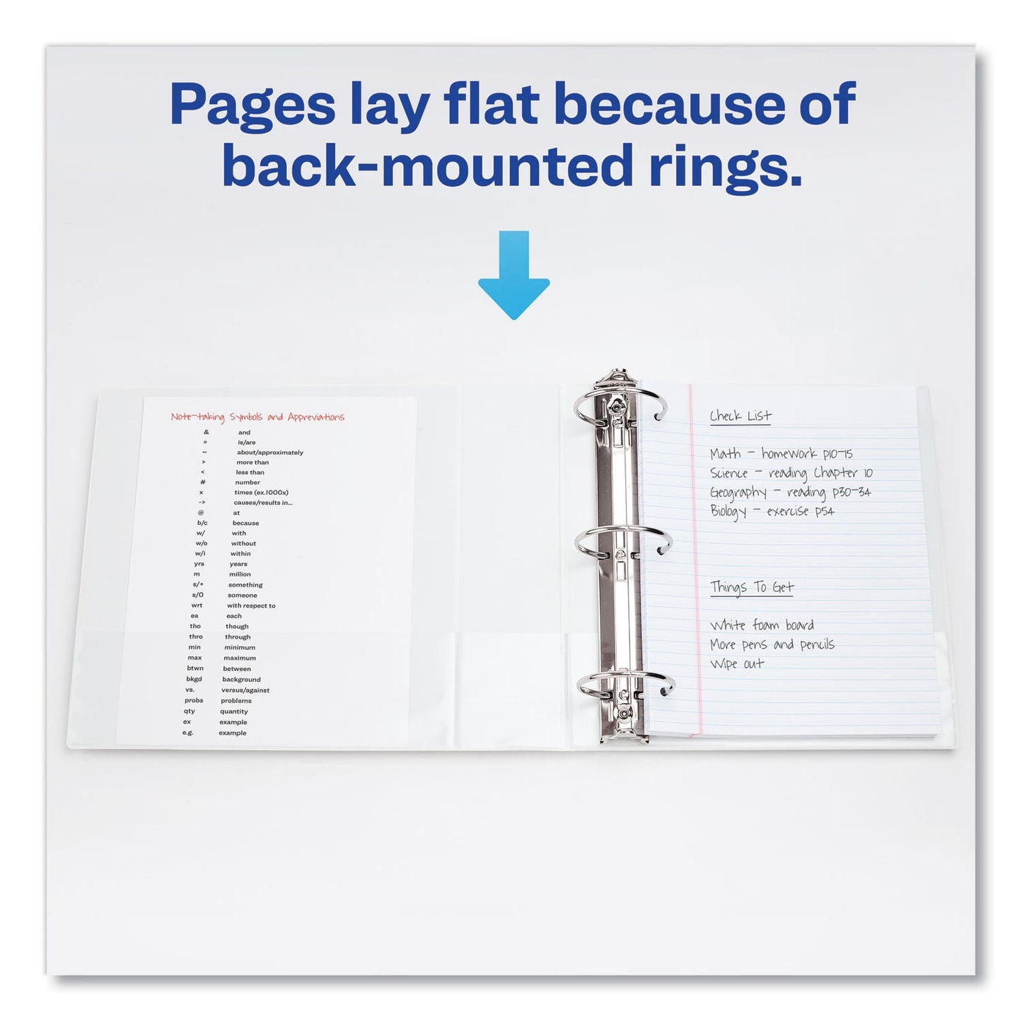 Avery Showcase Economy View Binder with Round Rings, 3 Rings, 1" Capacity, 11 x 8.5, White