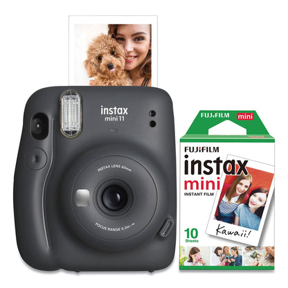 Fujifilm Instax Mini 11 Camera Bundle, Charcoal