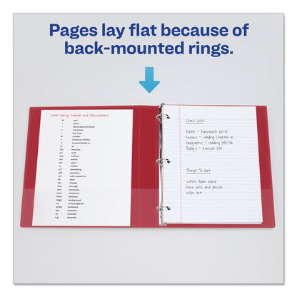 Avery Economy Non-View Binder with Round Rings, 3 Rings, 1" Capacity, 11 x 8.5, Red, (3310)