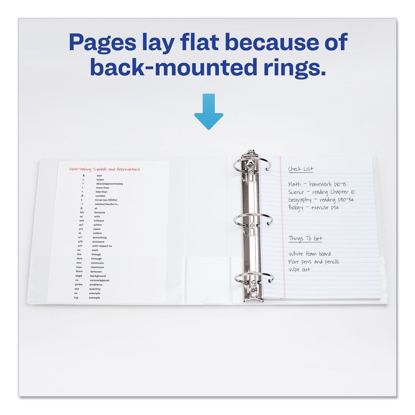 Avery Economy View Binder with Round Rings , 3 Rings, 3" Capacity, 11 x 8.5, White, (5741)