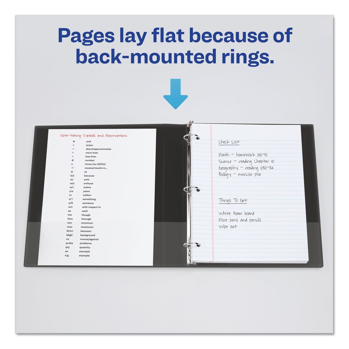 Avery Economy Non-View Binder with Round Rings, 3 Rings, 1" Capacity, 11 x 8.5, Black, (4301)