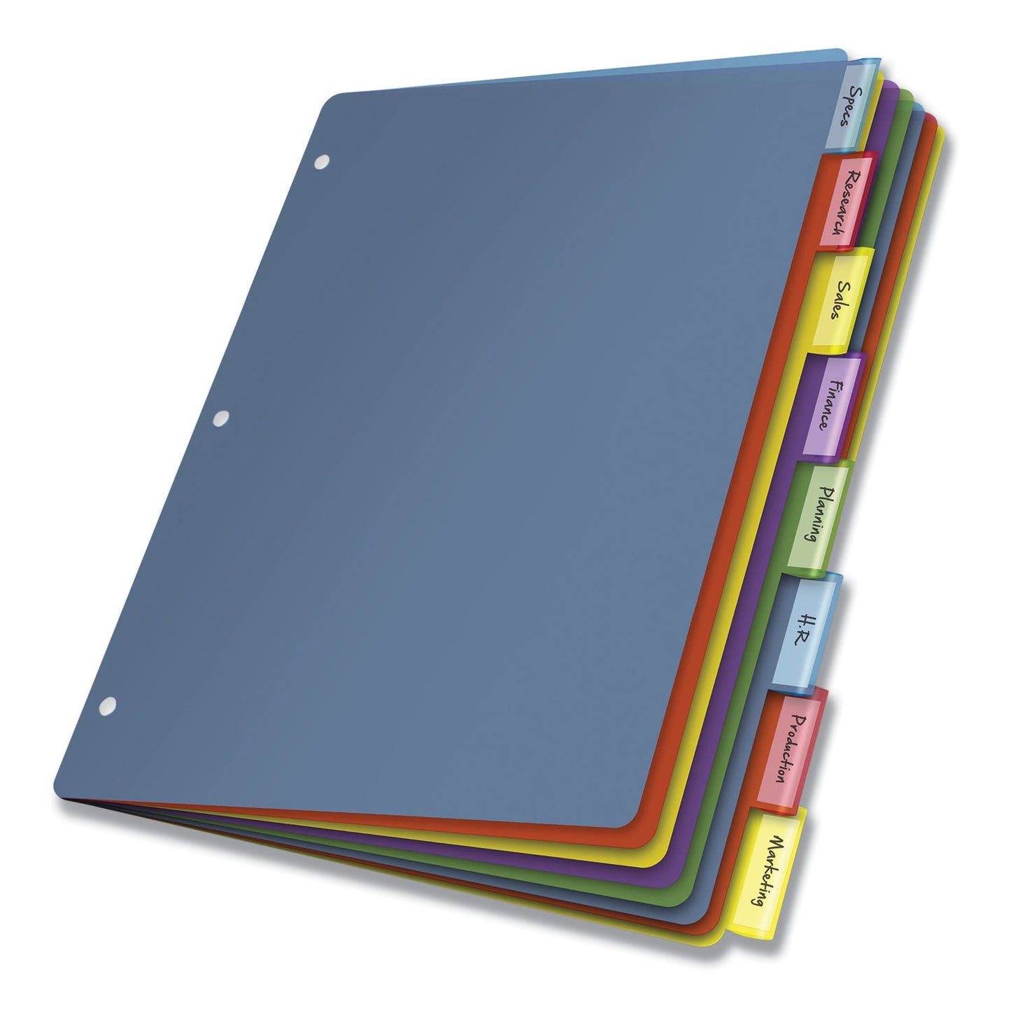 Cardinal Poly Index Dividers, 8-Tab, 11 x 8.5, Assorted, 4 Sets