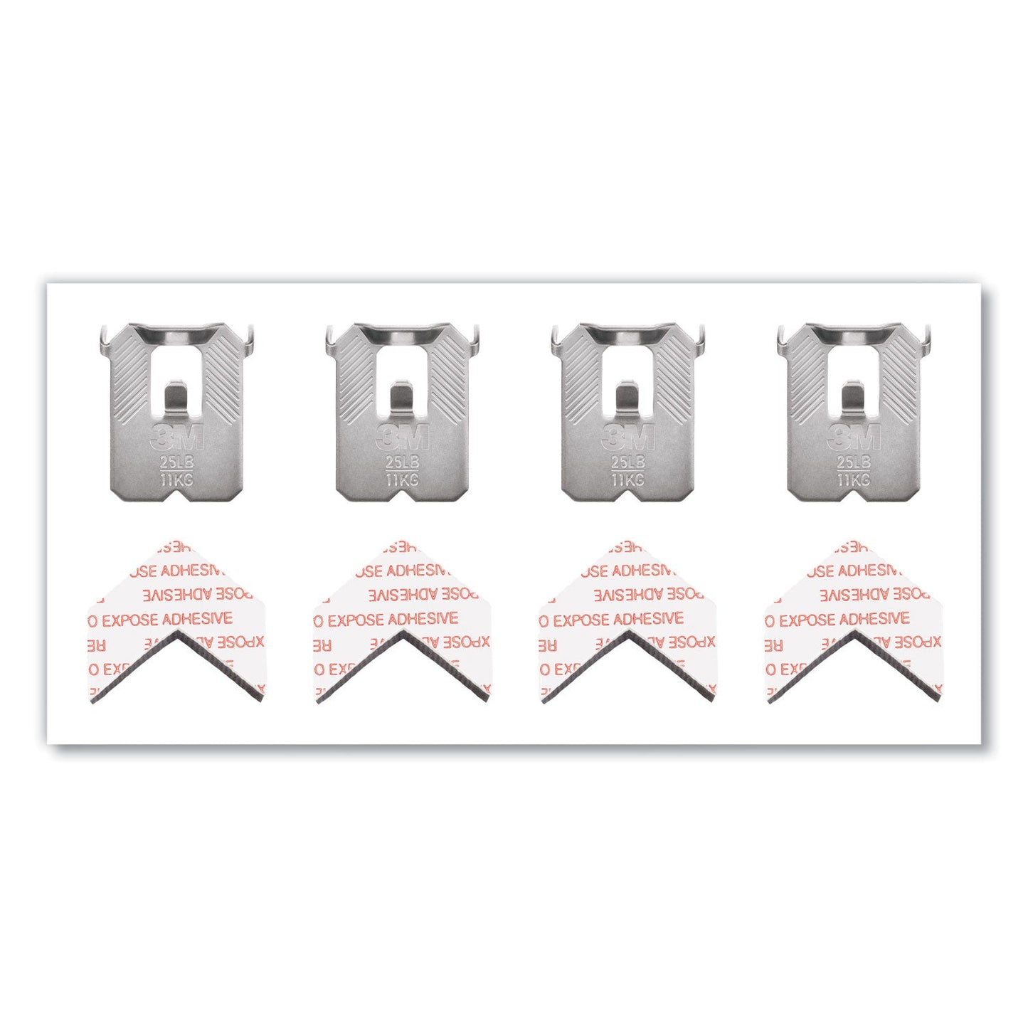 3M Claw Drywall Picture Hanger, Holds 25 lbs, 4 Hooks and 4 Spot Markers, Stainless Steel