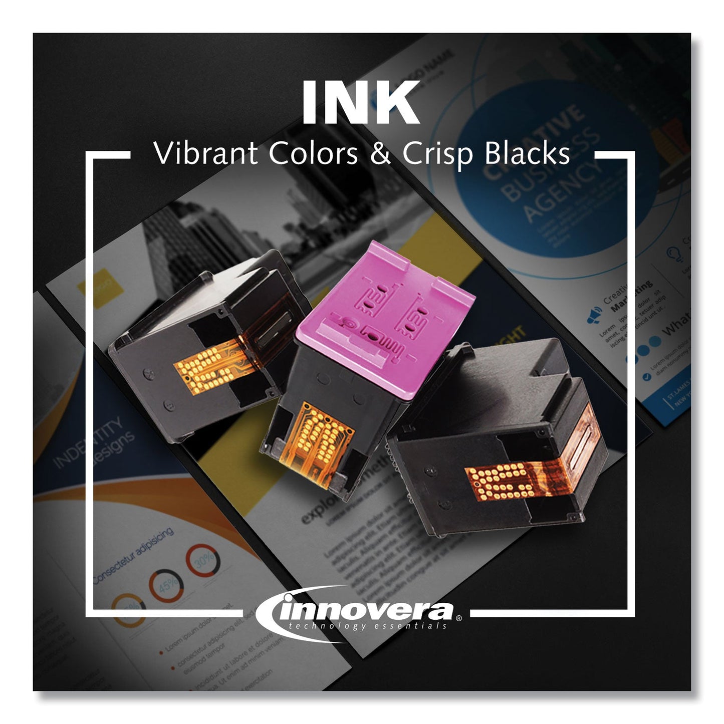 Innovera Remanufactured Black/Cyan/Magenta/Yellow Ink, Replacement for T220XL (T220XL120/220/320/420), 500/450 Page-Yield